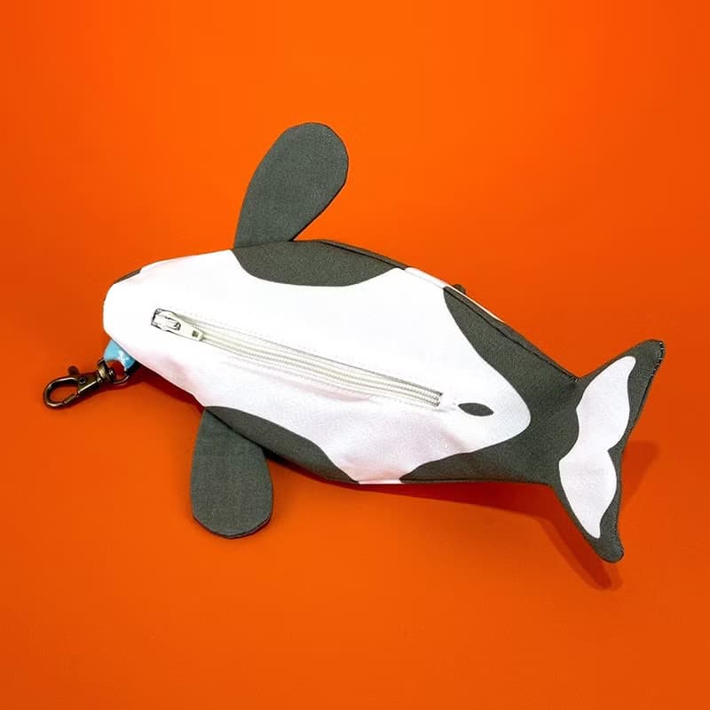 設計款KW141 - 【牛津棉布】虎鯨立體造型零錢包
