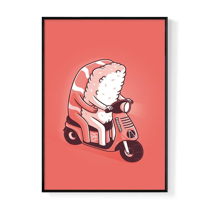 鮭魚壽司 • 形影不離 -情侶/家居/民宿/咖啡廳/工作室/掛畫/送禮