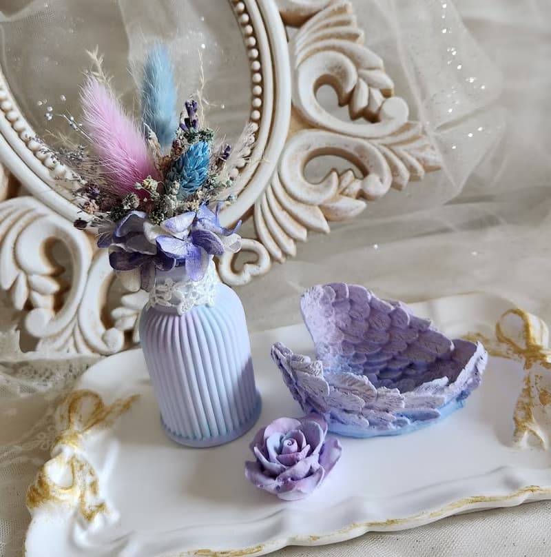 獨家款 永生花乾燥花束 3D花瓶擴香石禮盒 滿額禮 婚禮小物 禮物