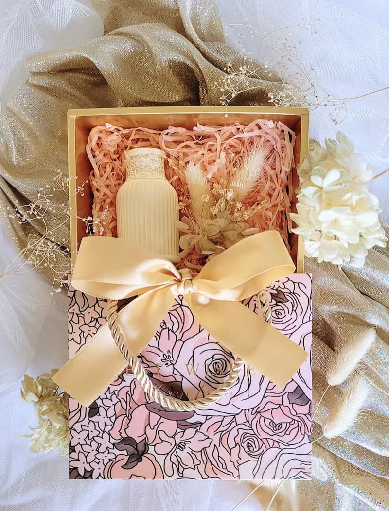 獨家款 永生花乾燥花束 3D花瓶擴香石禮盒 滿額禮 婚禮小物 禮物