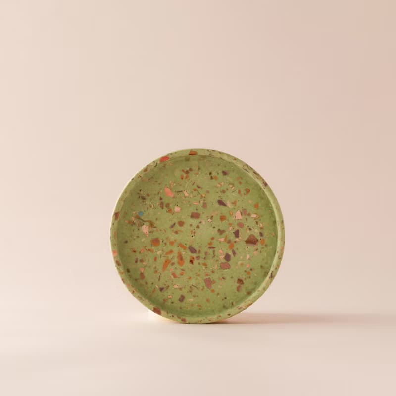 Jesmonite英國礦石樹脂/杯墊-草籽棵經典水磨石