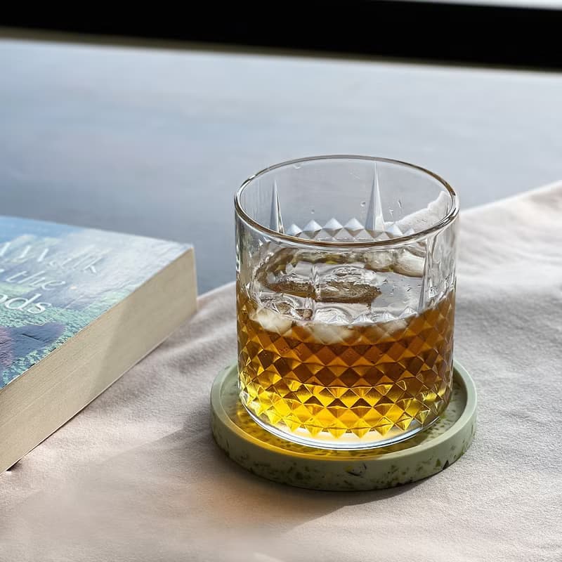 Jesmonite英國礦石樹脂/杯墊-草籽棵經典水磨石