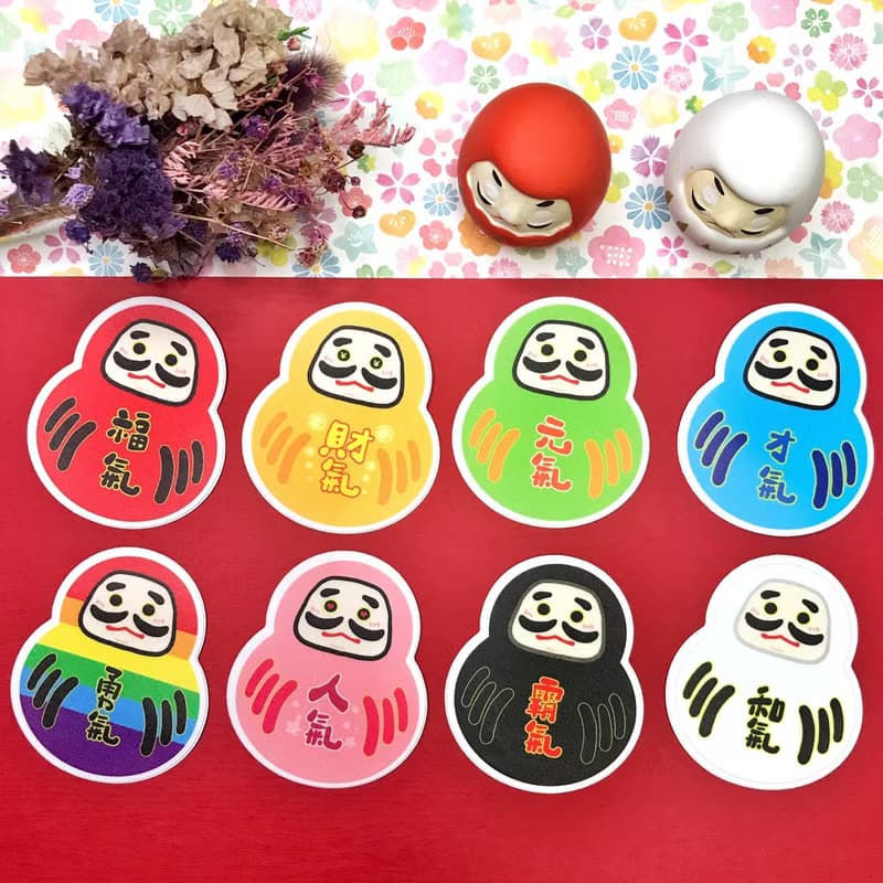 防水貼紙-達摩不倒翁