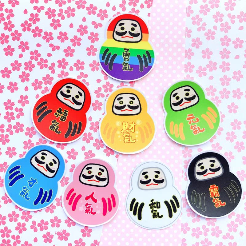 防水貼紙-達摩不倒翁