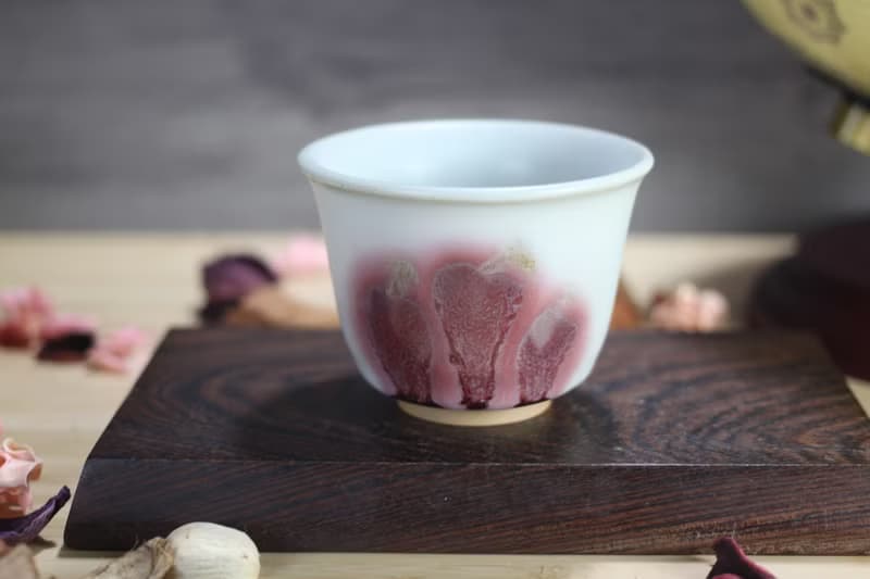 【送禮好物】140ml 汝窯 茶杯 銅紅彩繪 陶藝名家葉敏祥手作