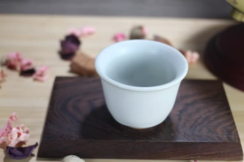 【送禮好物】140ml 汝窯 茶杯 銅紅彩繪 陶藝名家葉敏祥手作