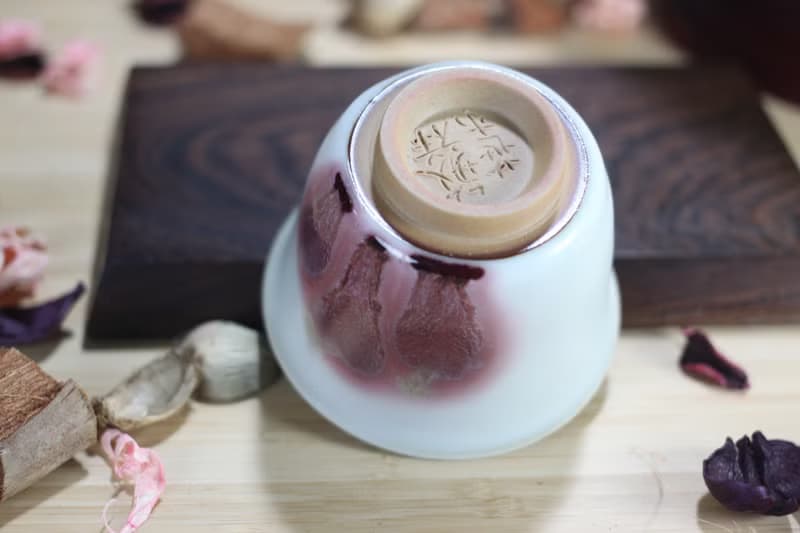 【送禮好物】140ml 汝窯 茶杯 銅紅彩繪 陶藝名家葉敏祥手作