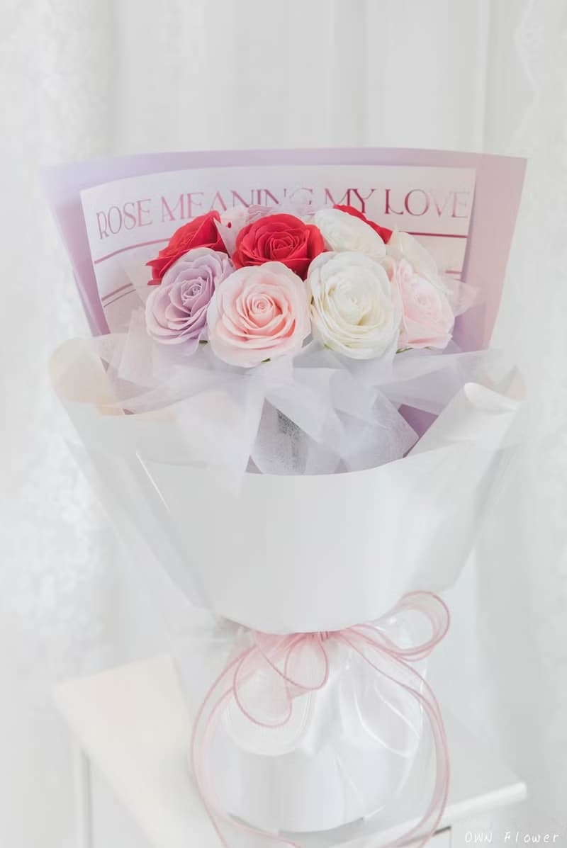 繽紛玫瑰花束/香皂花束/生日花束/情人節花束/告白花束/永生花束