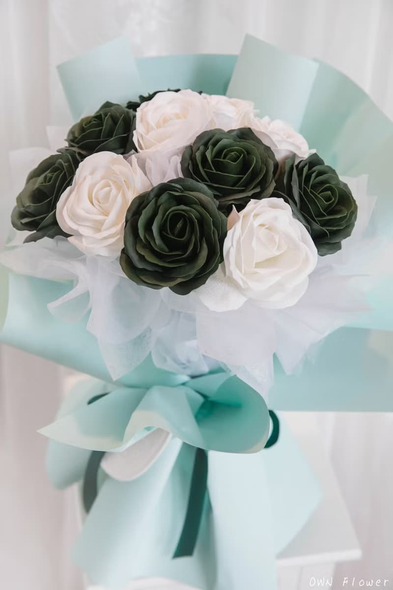 綠玫瑰花束/香皂花束/生日花束/情人節花束/告白花束/紀念日花束