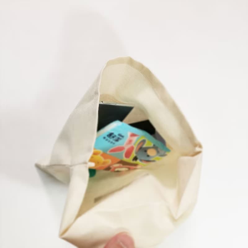 手做棉布隨身袋 反摺式收納袋 旅行收納 選LPM大-中-小布標-M小米