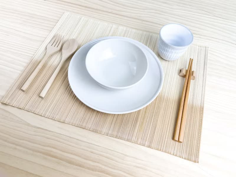 天然染竹製餐墊(茶染) Natural Dye