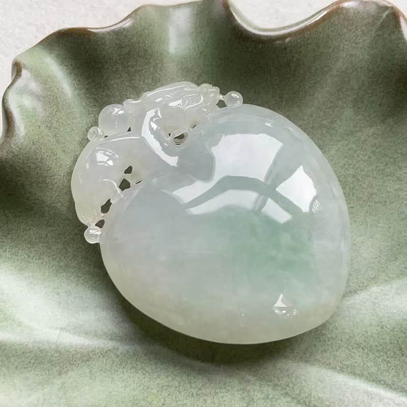 冰種飄綠翡翠好彩頭 | 天然緬甸玉翡翠A貨