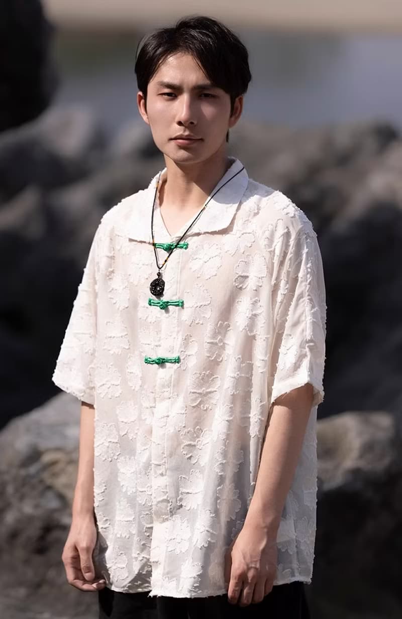 新中式復古 盤扣短袖襯衫