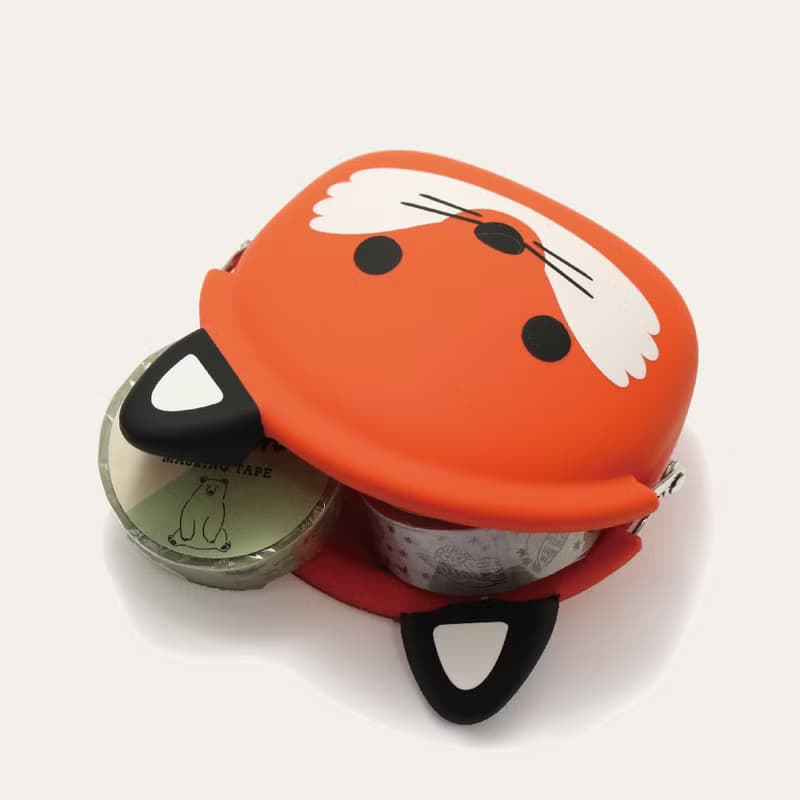 mimi POCHI Friends動物造型矽膠口金包 老虎/狐狸