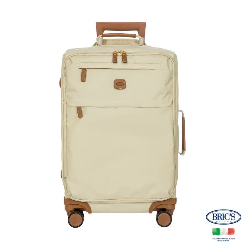 【BRIC' S】X-Travel 20吋 拉鍊拉桿軟箱 登機箱-米白