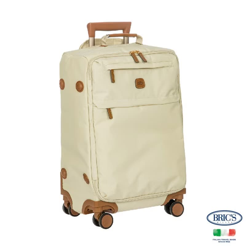【BRIC' S】X-Travel 20吋 拉鍊拉桿軟箱 登機箱-米白