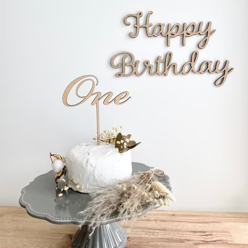 ケーキトッパー 誕生日 装飾 バースデープレート フォトプロップス 1歳