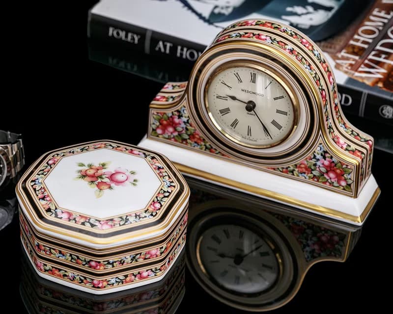 英國製Wedgwood 1992黃金果園骨瓷首飾盒結婚戒指珠寶手錶盒