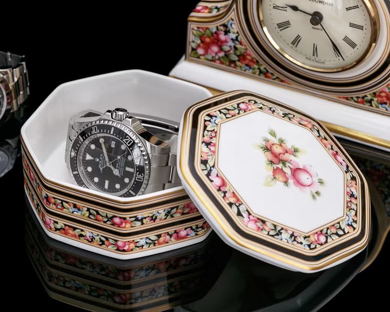 英國製Wedgwood 1992黃金果園骨瓷首飾盒結婚戒指珠寶手錶盒