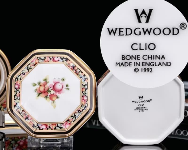 英國製Wedgwood 1992黃金果園骨瓷首飾盒結婚戒指珠寶手錶盒