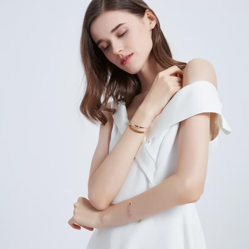 虎眼石摩斯密碼 14KGF手鍊