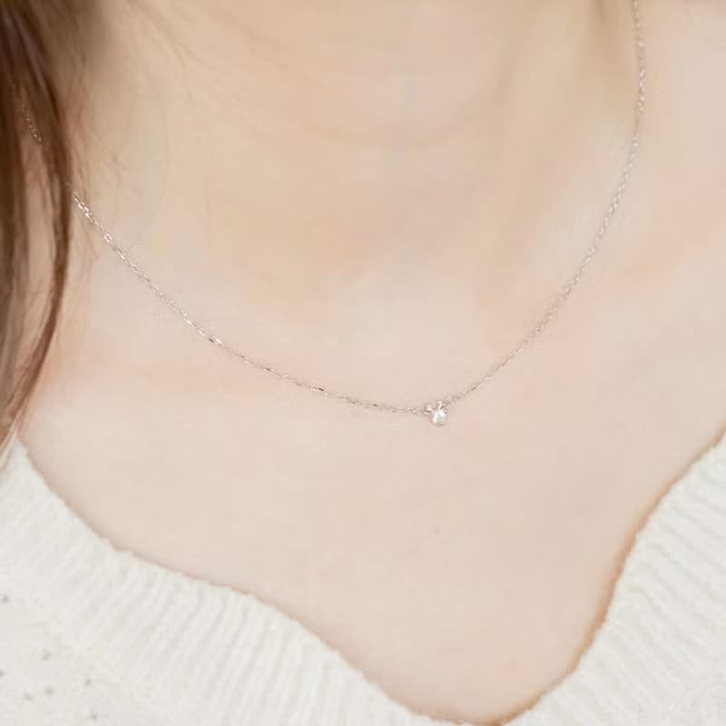 白水晶925純銀麋鹿項鍊