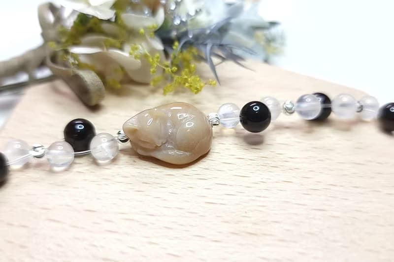 Six Cats 天然石 水晶 設計款 貓 祈福 招財 磁吸手鍊 禮物