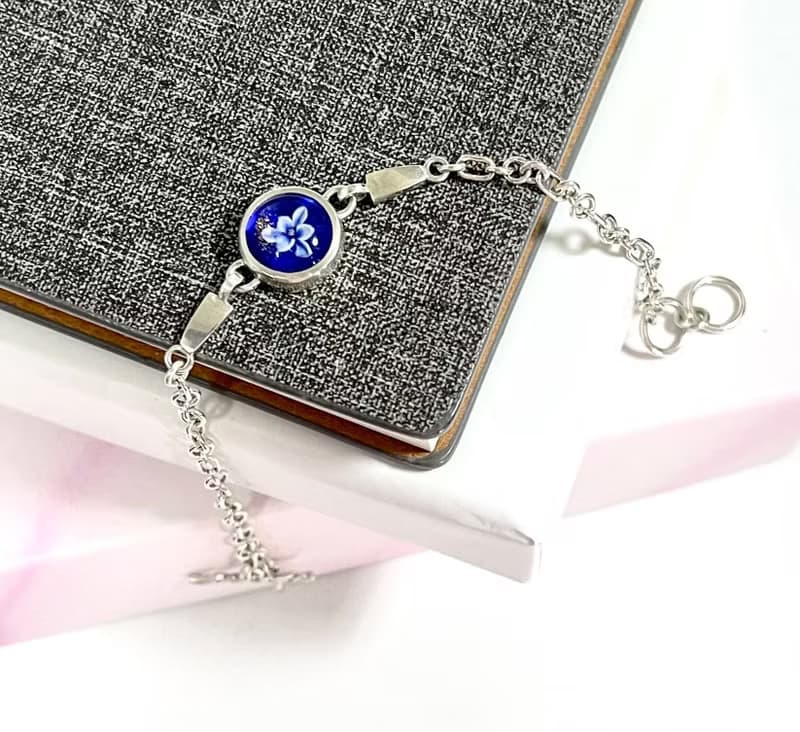 琉璃花純銀手鍊  手作金工