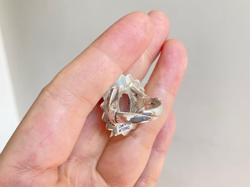 天然 粉水晶 戒指 尼泊爾 手工製 925純銀