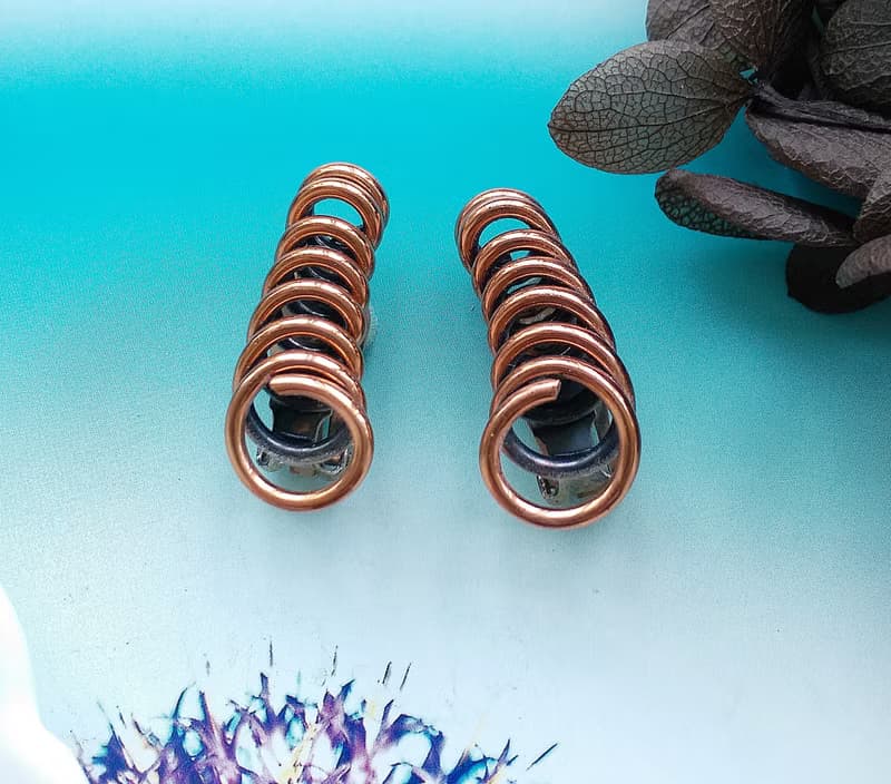 Vintage Jewelry 西洋古董飾品 Renoir 彈簧造型 夾式耳環