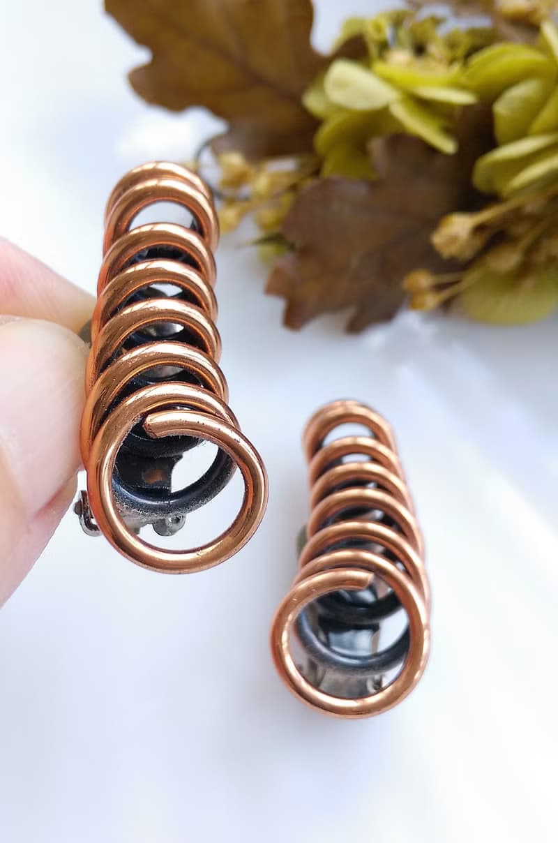 Vintage Jewelry 西洋古董飾品 Renoir 彈簧造型 夾式耳環