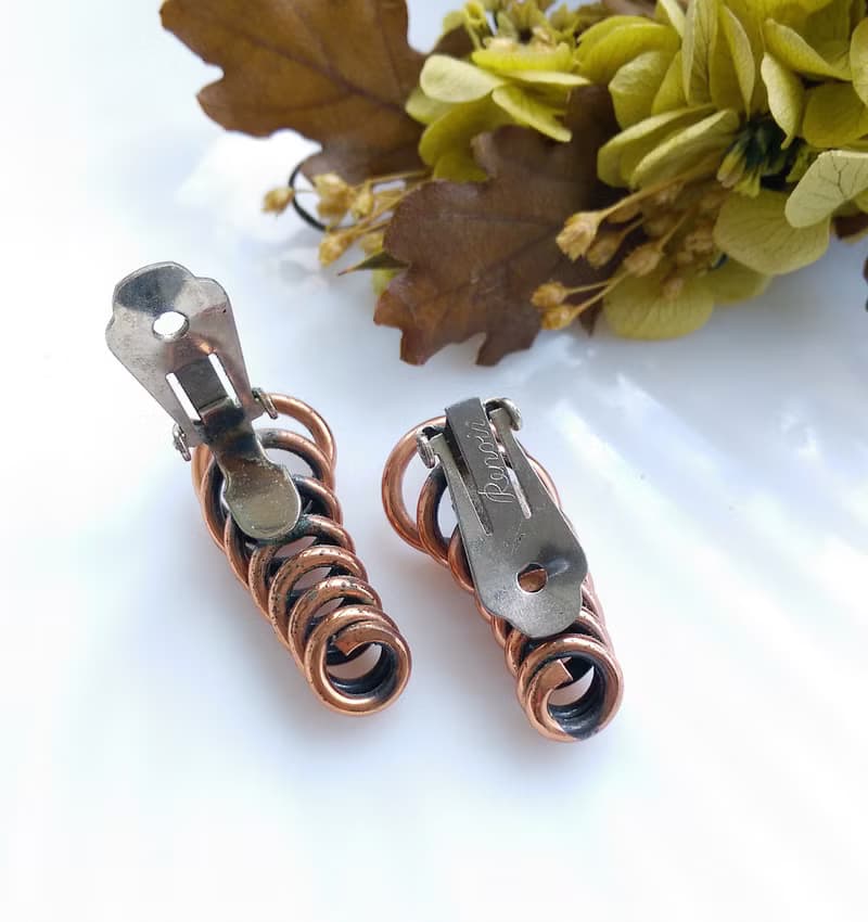 Vintage Jewelry 西洋古董飾品 Renoir 彈簧造型 夾式耳環