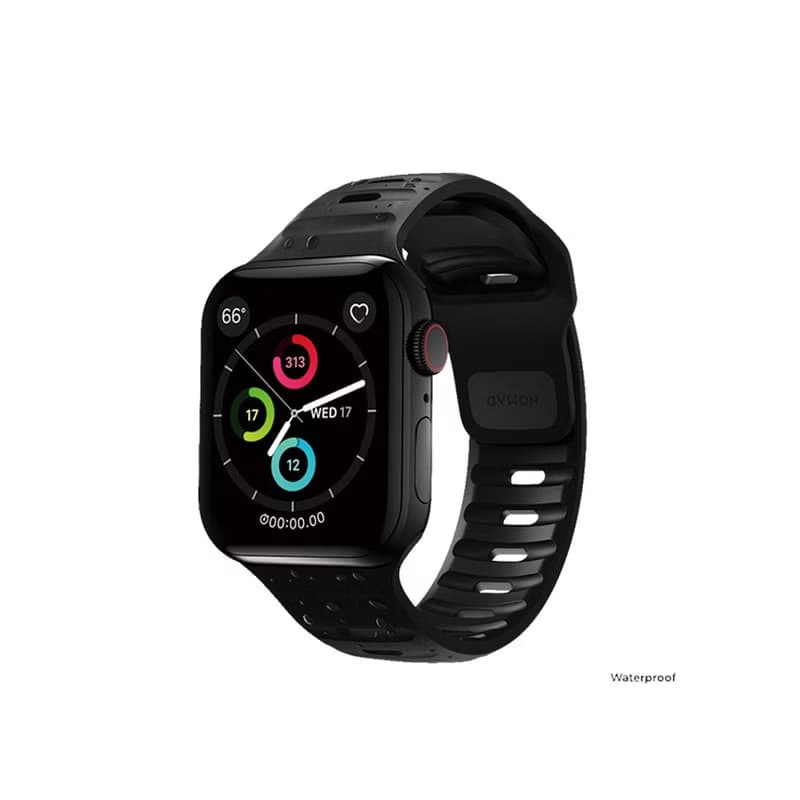 【美國NOMAD】 Apple Watch專用運動風FKM橡膠錶帶-45/44/42mm-黑