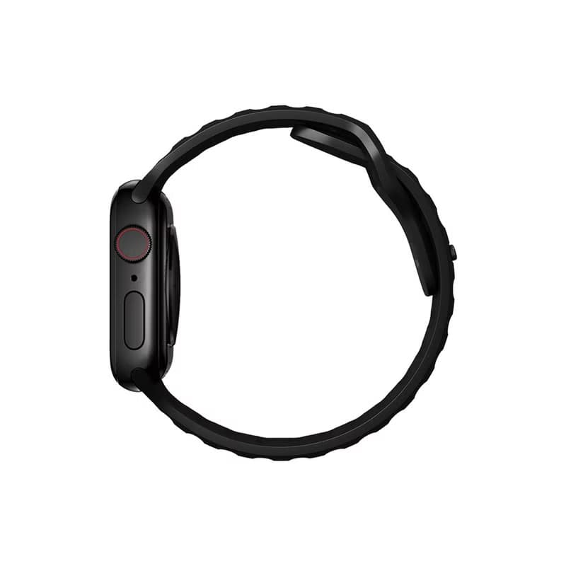 【美國NOMAD】 Apple Watch專用運動風FKM橡膠錶帶-45/44/42mm-黑