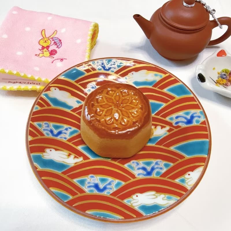 【九谷燒】青郊窯緣起小盤-波兔