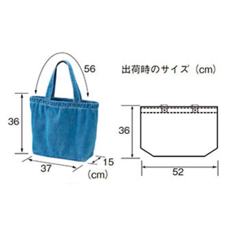 東京の気温　デニム ラージ トートバッグ　Tcollector