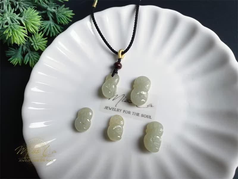 天然緬甸玉翡翠 蛇 雪梨黃翡 升官發財 頭腦靈活 項鍊 禮物 天然