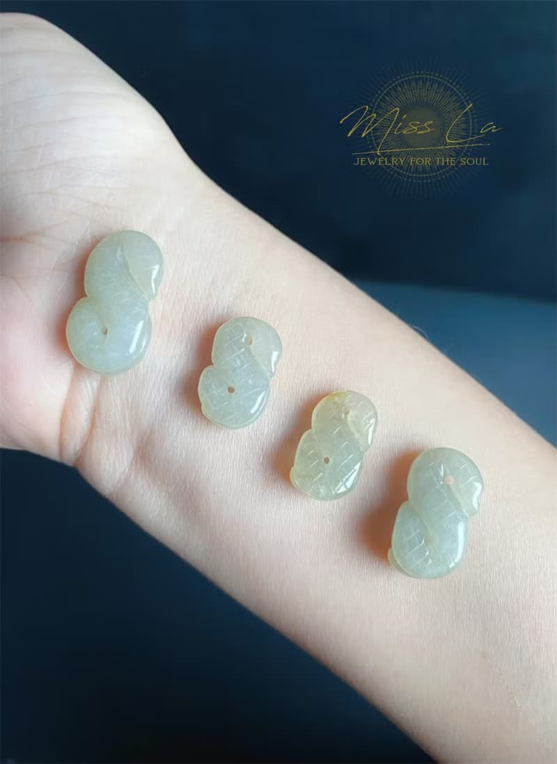 天然緬甸玉翡翠 蛇 雪梨黃翡 升官發財 頭腦靈活 項鍊 禮物 天然