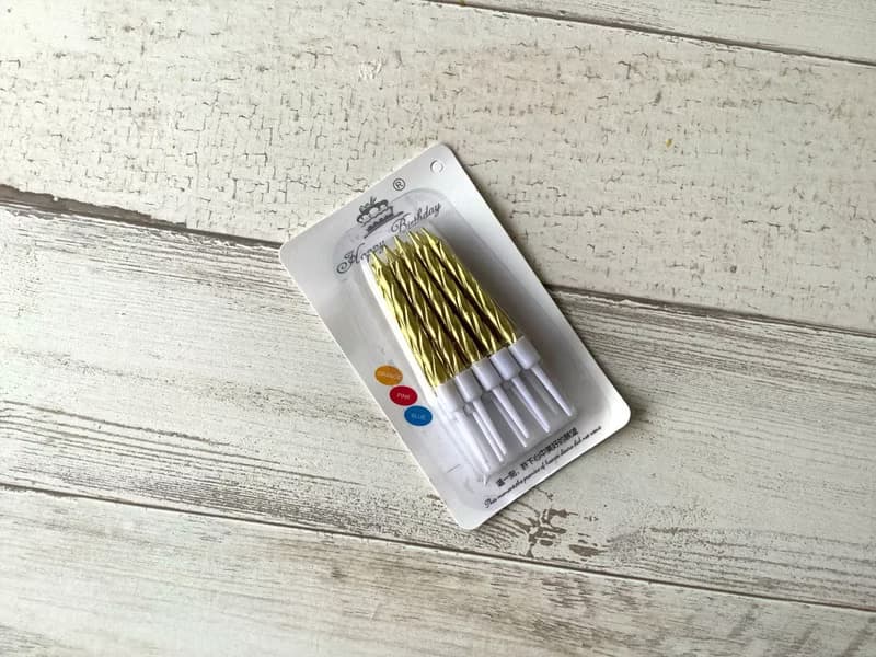 加購區 蛋糕用蠟燭 粉嫩多色/金色 一組10入
