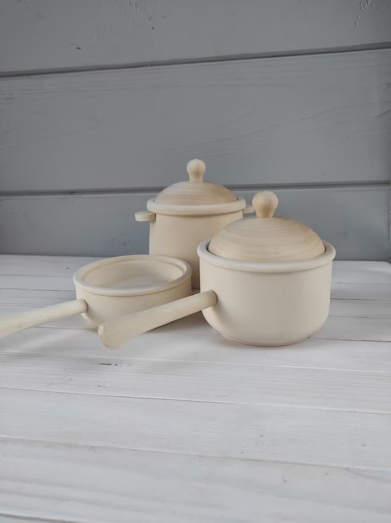 Wooden Toy Dishes Set