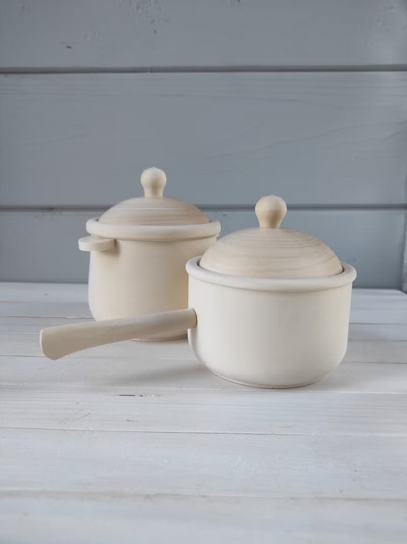 Wooden Toy Dishes Set