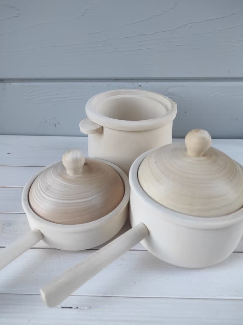 Wooden Toy Dishes Set