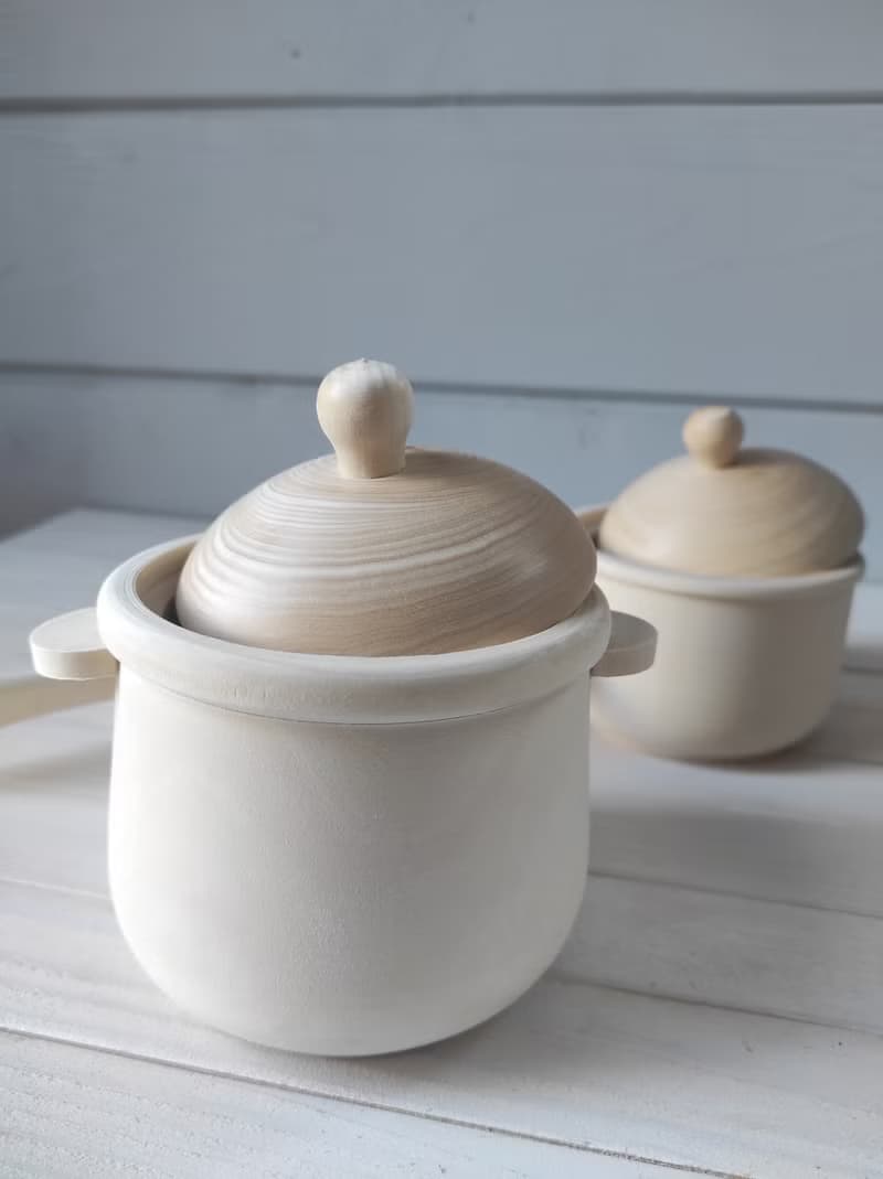 Wooden Toy Dishes Set