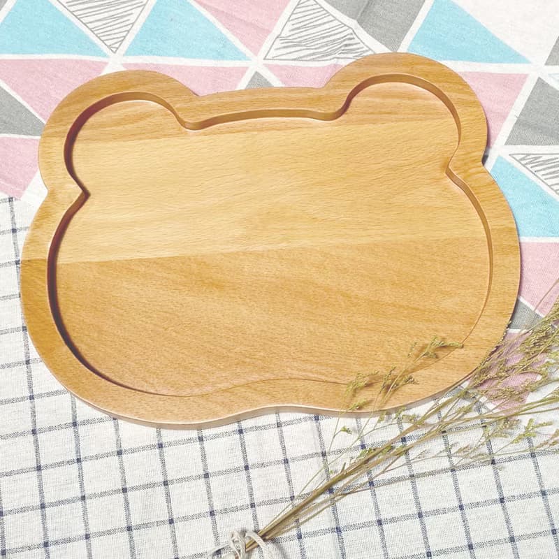 原木木作可愛動物餐盤 -小熊款