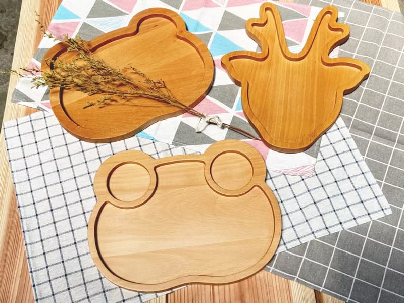 原木木作可愛動物餐盤 -小熊款