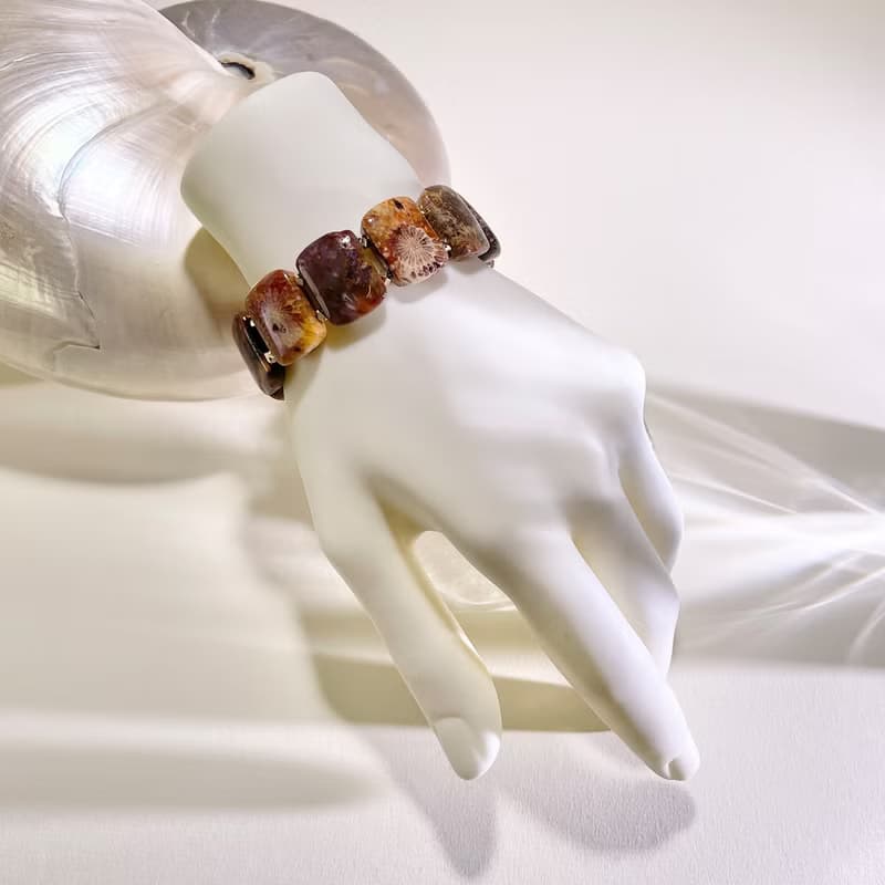 慢一點也很好 |珊瑚玉手排 手環 |一物一拍|手排手鍊|M16-4