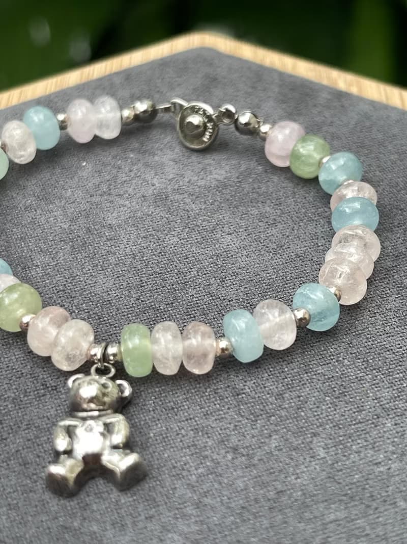 甜甜的糖果與純銀小熊手鍊