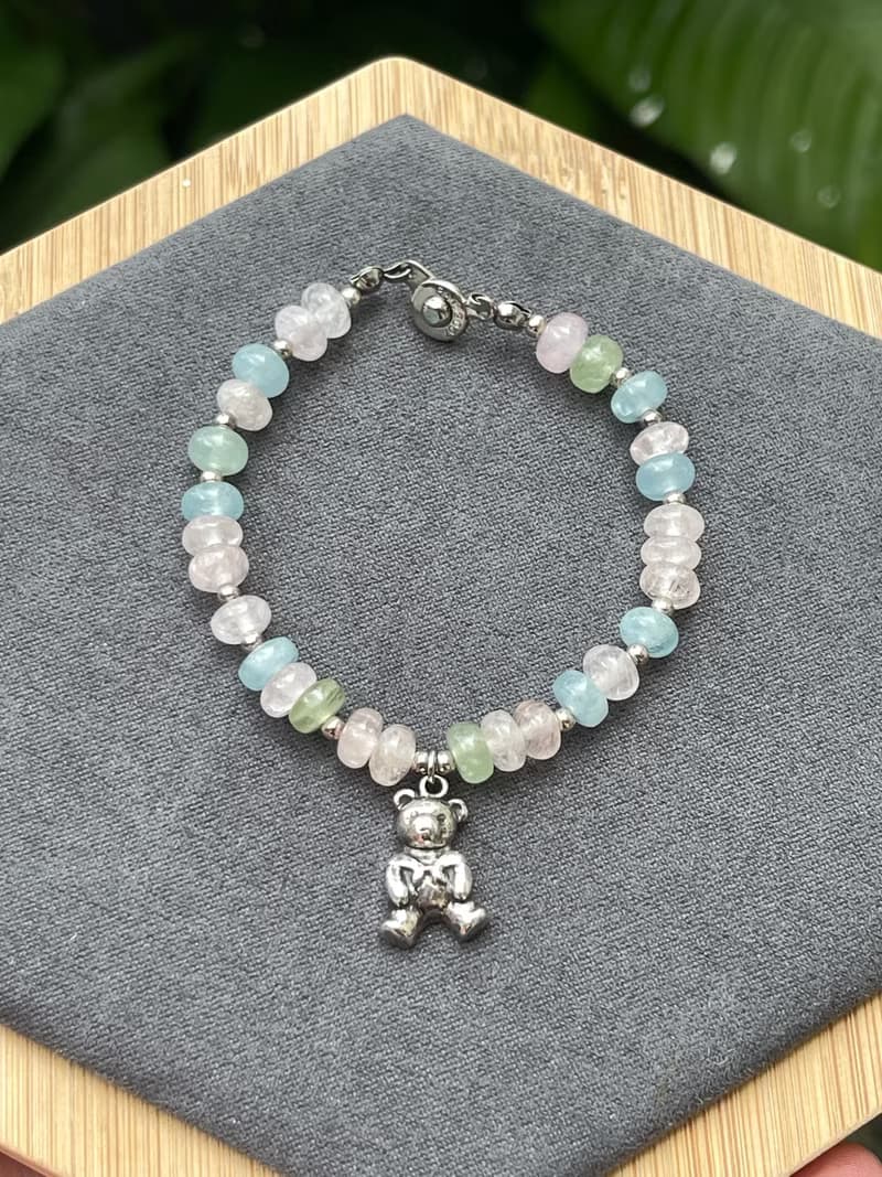 甜甜的糖果與純銀小熊手鍊