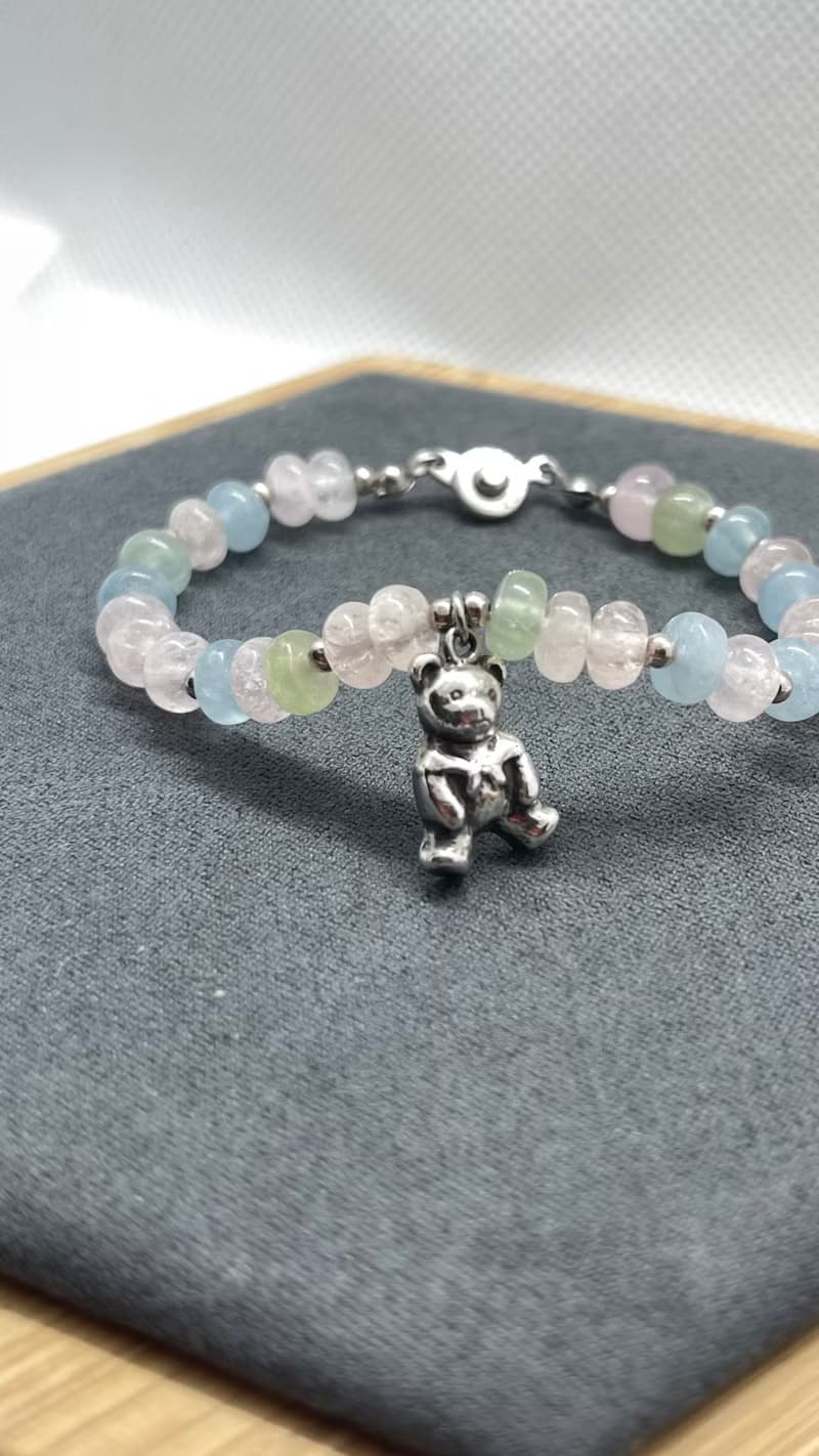 甜甜的糖果與純銀小熊手鍊