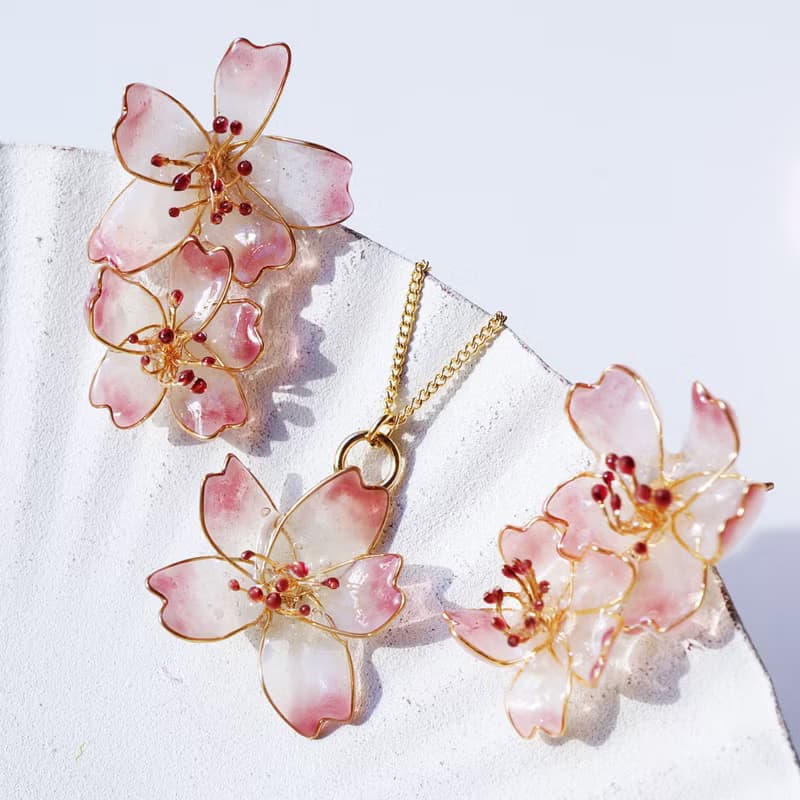 ほんのり桜jewelryピアスorイヤリング